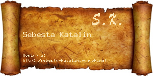 Sebesta Katalin névjegykártya
