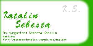 katalin sebesta business card